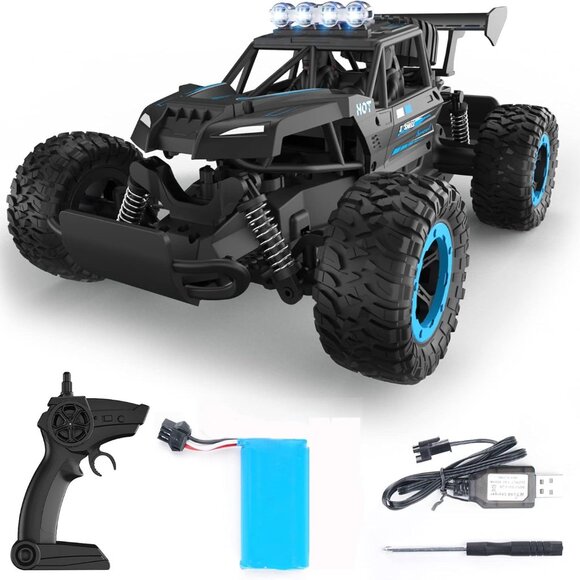 Rc Car,1:14 Scale Hobby Rc Truck for Kids,2.4G Off-Road Remote Control Monster T - Picture 1 of 5